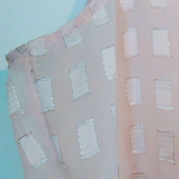 New York and Company Pink Sheer Blouse - Picture 4 of 6